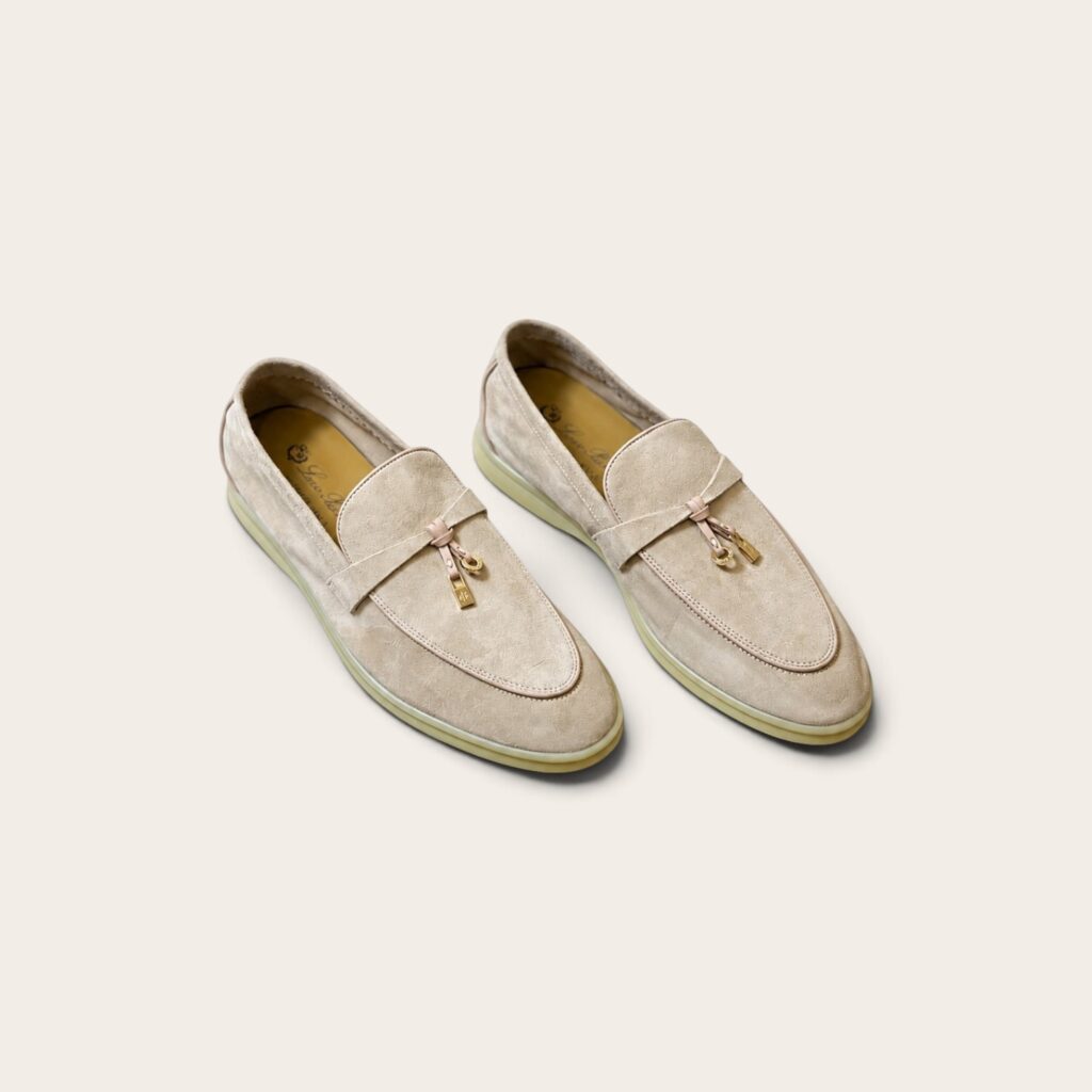 Loro Piana Summer Charms Walk Loafer Suede – Beige Pink