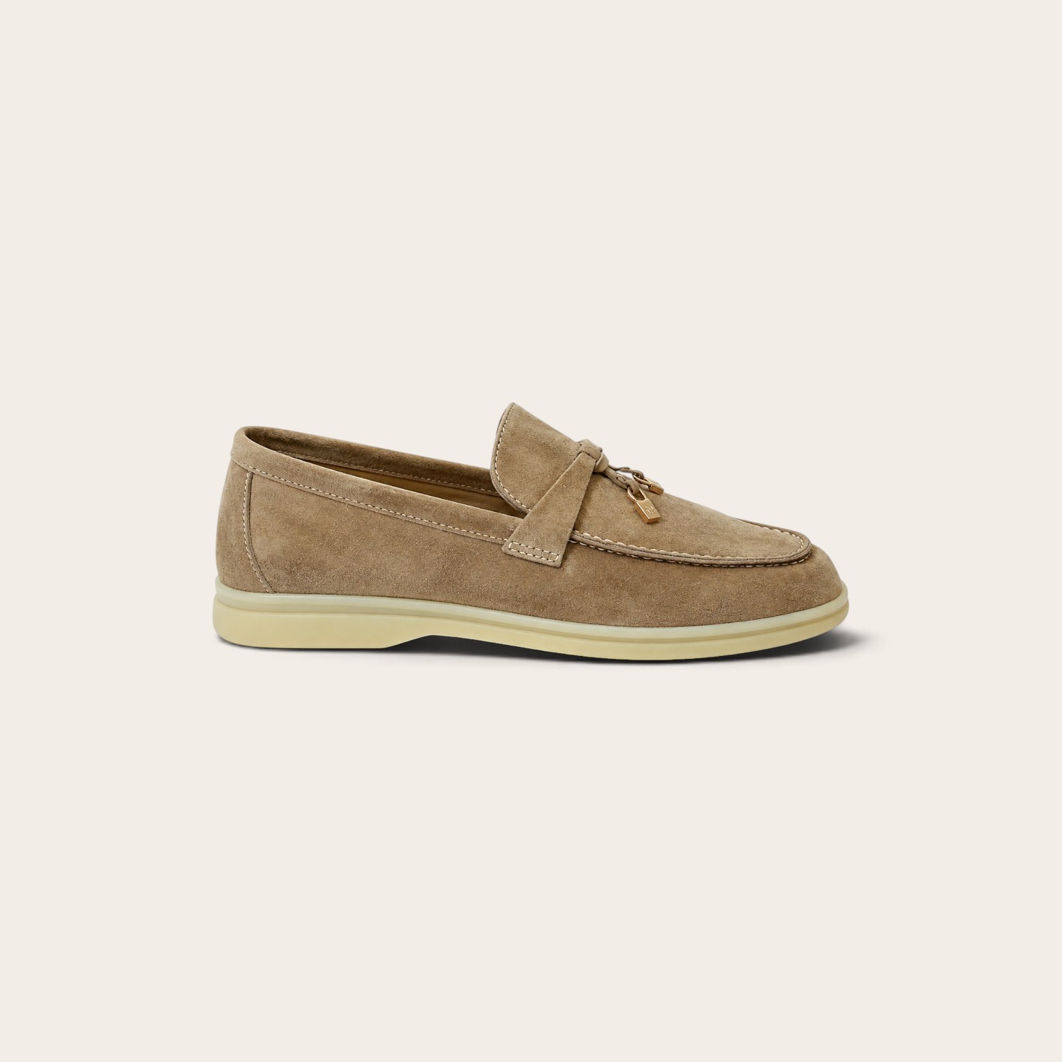 Loro Piana Summer Charms Walk Loafer Suede – Milk Apricot - Image 2