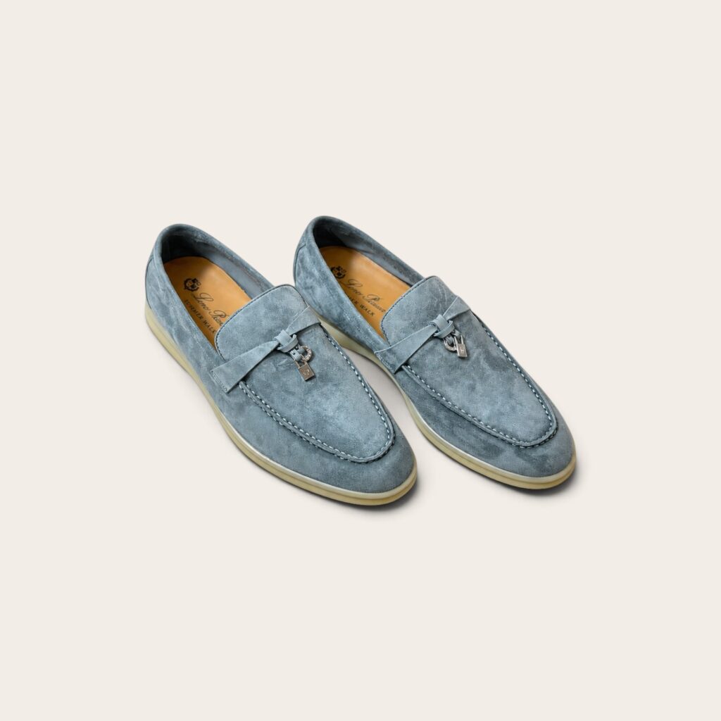 Loro Piana Summer Charms Walk Loafer Suede – Denim Blue