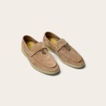 Loro Piana Summer Charms Walk Loafer Suede – Khaki