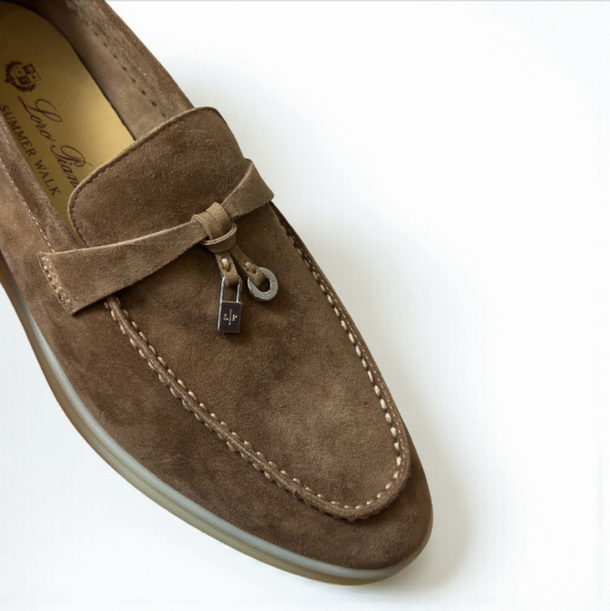 Loro Piana Summer Charms Walk Loafer Suede – Sand Camel