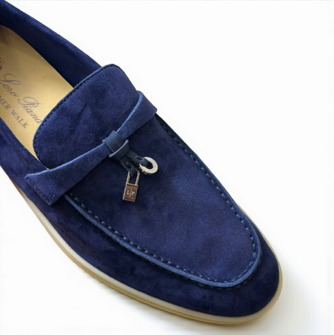 Loro Piana Summer Charms Walk Loafer Suede – Royal Blue