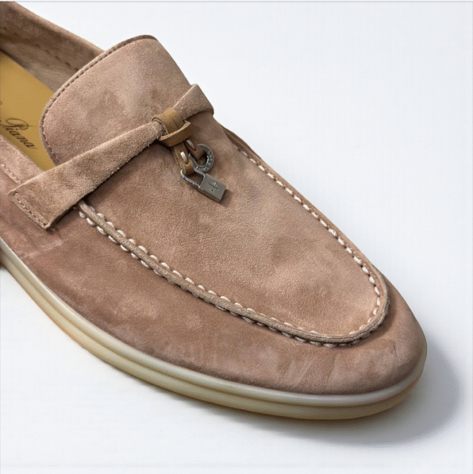 Loro Piana Summer Charms Walk Loafer Suede – Khaki