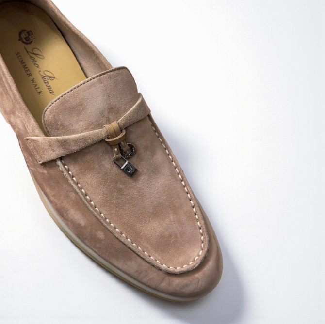 Loro Piana Summer Charms Walk Loafer Suede – Khaki