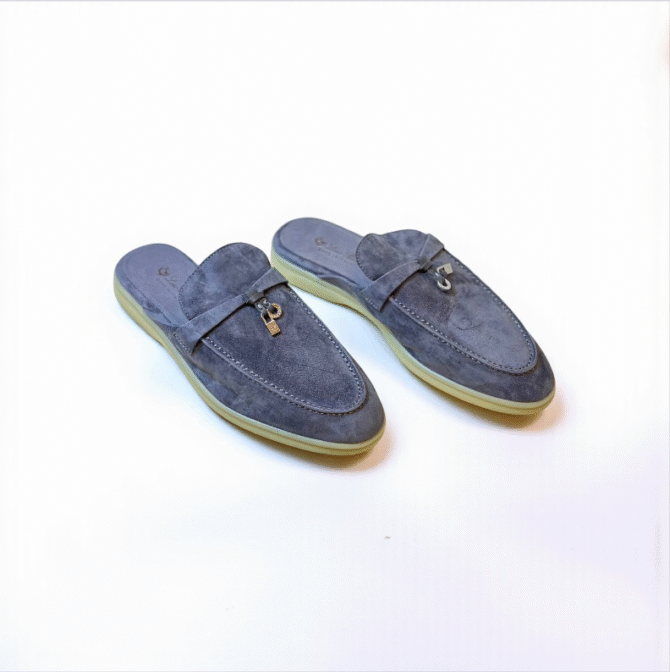 Loro Piana Summer Walk Babouche Loafer – Autumn Gray