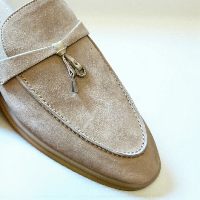 Loro Piana Summer Walk Babouche Loafer – Beige Green