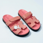 Hermes Chypre Sandals in Peach Pink, Chamois Leather