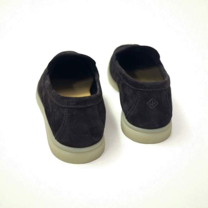 Loro Piana Summer Charms Walk Loafer Suede – Black Coffee