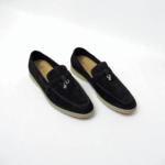 Loro Piana Summer Charms Walk Loafer Suede – Black Coffee