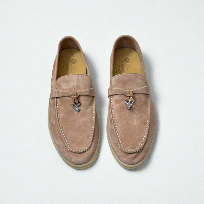 Loro Piana Summer Charms Walk Loafer Suede – Khaki