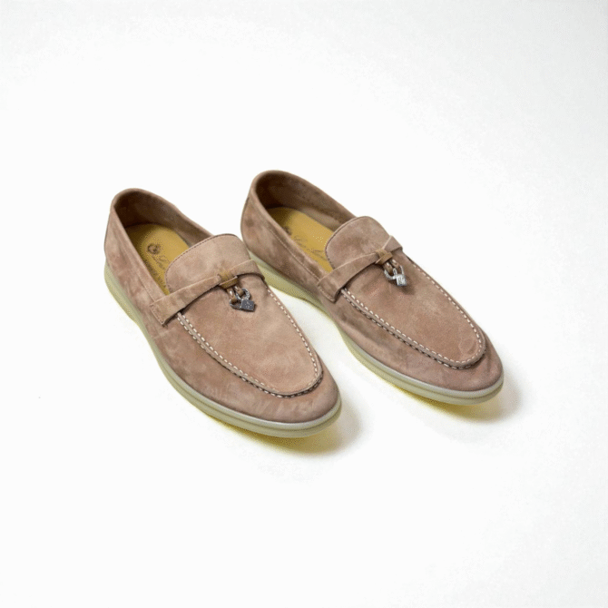 Loro Piana Summer Charms Walk Loafer Suede – Khaki