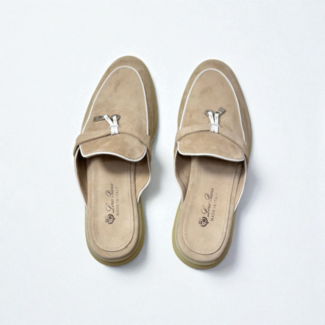 Loro Piana Summer Walk Babouche Loafer – Beige