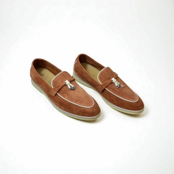 Loro Piana Summer Charms Walk Loafer Suede – Toffee