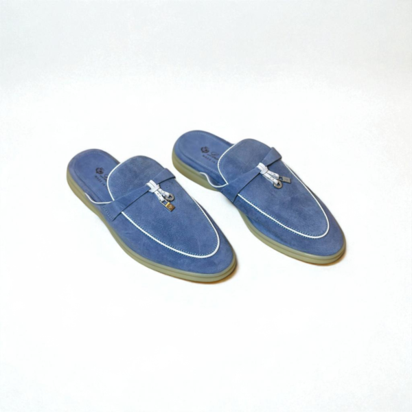 Loro Piana Summer Walk Babouche Loafer – Haze Blue
