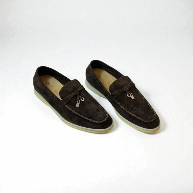Loro Piana Summer Charms Walk Loafer Suede – Brown