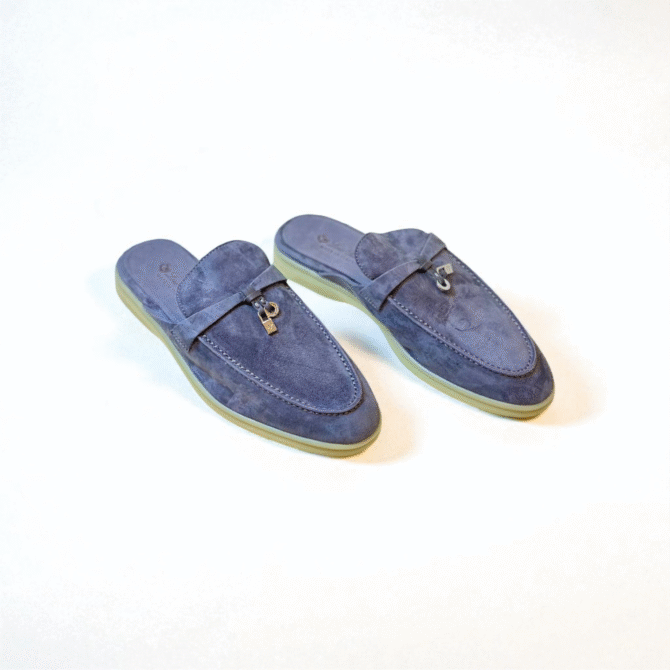 Loro Piana Summer Walk Babouche Loafer – Autumn Gray