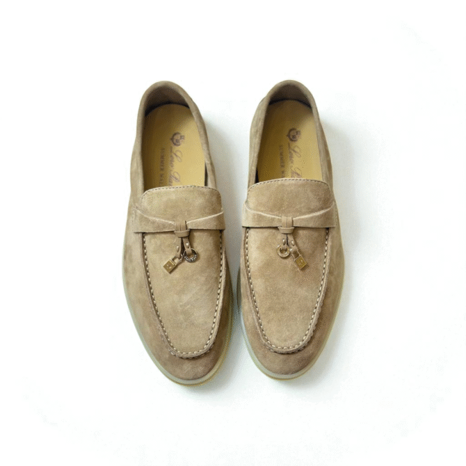 Loro Piana Summer Charms Walk Loafer Suede – Milk Apricot