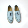 Loro Piana Summer Charms Walk Loafer Suede – L.Green/Gray Blue - Image 3