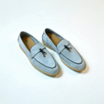 Loro Piana Summer Charms Walk Loafer Suede – L.Green/Gray Blue