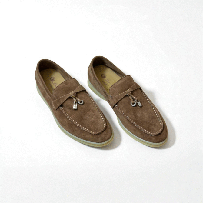 Loro Piana Summer Charms Walk Loafer Suede – Sand Camel