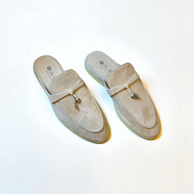 Loro Piana Summer Walk Babouche Loafer – Beige Green