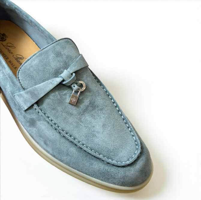 Loro Piana Summer Charms Walk Loafer Suede – Denim Blue