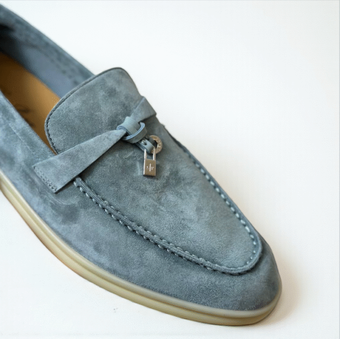Loro Piana Summer Charms Walk Loafer Suede – Denim Blue