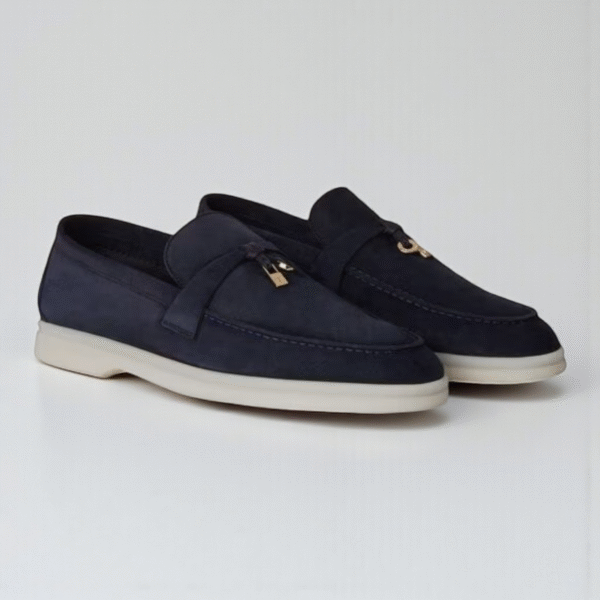 Loro Piana Summer Charms Walk Loafer Suede – Midnight Blue