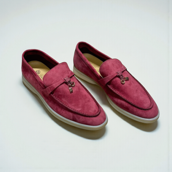 Loro Piana Summer Charms Walk Loafer Suede - Dried Rose Red