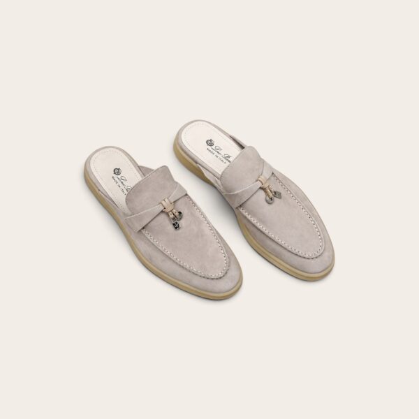 Loro Piana Summer Walk Babouche Loafer - Pearl Grey