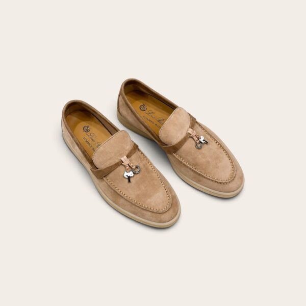 Loro Piana Summer Charms Walk Loafer Suede – Light Trunk Wood