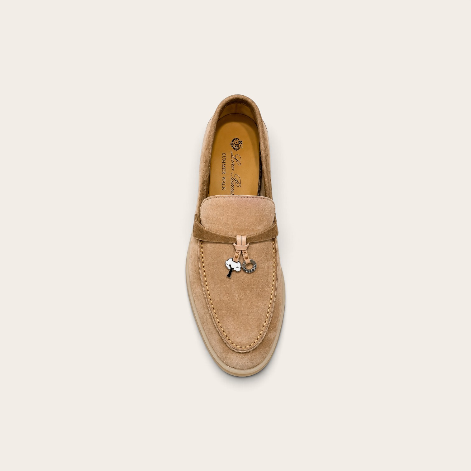 Loro Piana Summer Charms Walk Loafer Suede – Light Trunk Wood - Image 2