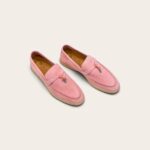 Loro Piana Summer Charms Walk Loafer Suede – Light Pink