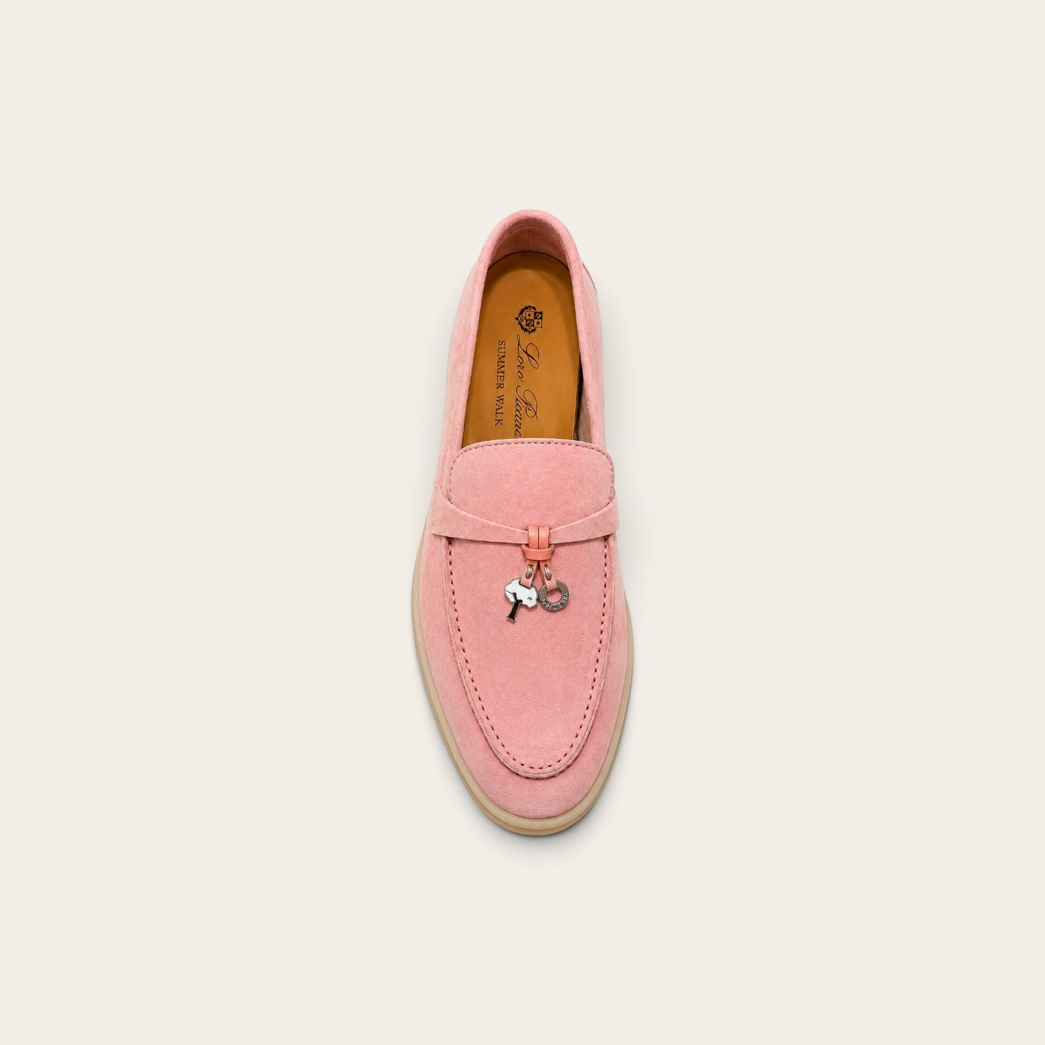 Loro Piana Summer Charms Walk Loafer Suede – Light Pink - Image 2
