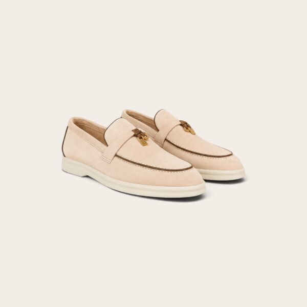 Loro Piana Summer Charms Walk Loafer Suede – Natural Light Camel