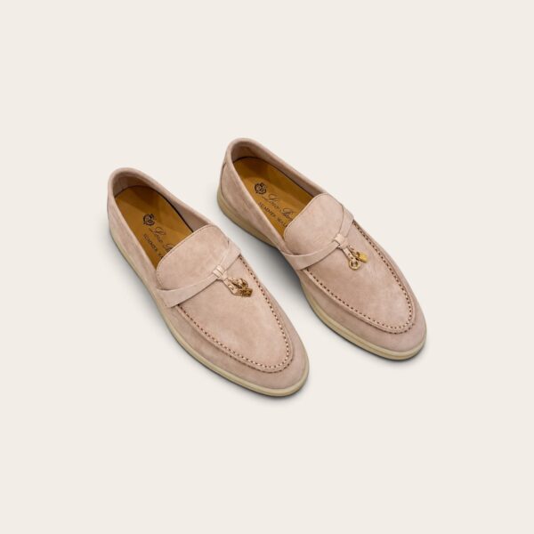 Loro Piana Summer Charms Walk Loafer Suede – Sandstone