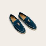 Loro Piana Summer Charms Walk Loafer Suede – Emerald Noire