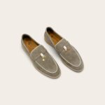 Loro Piana Summer Charms Walk Loafer Suede – Dried Taragon