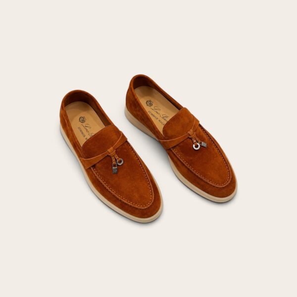 Loro Piana Summer Charms Walk Loafer Suede – Saddle Brown