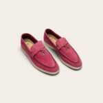 Loro Piana Summer Charms Walk Loafer Suede - Dried Rose Red