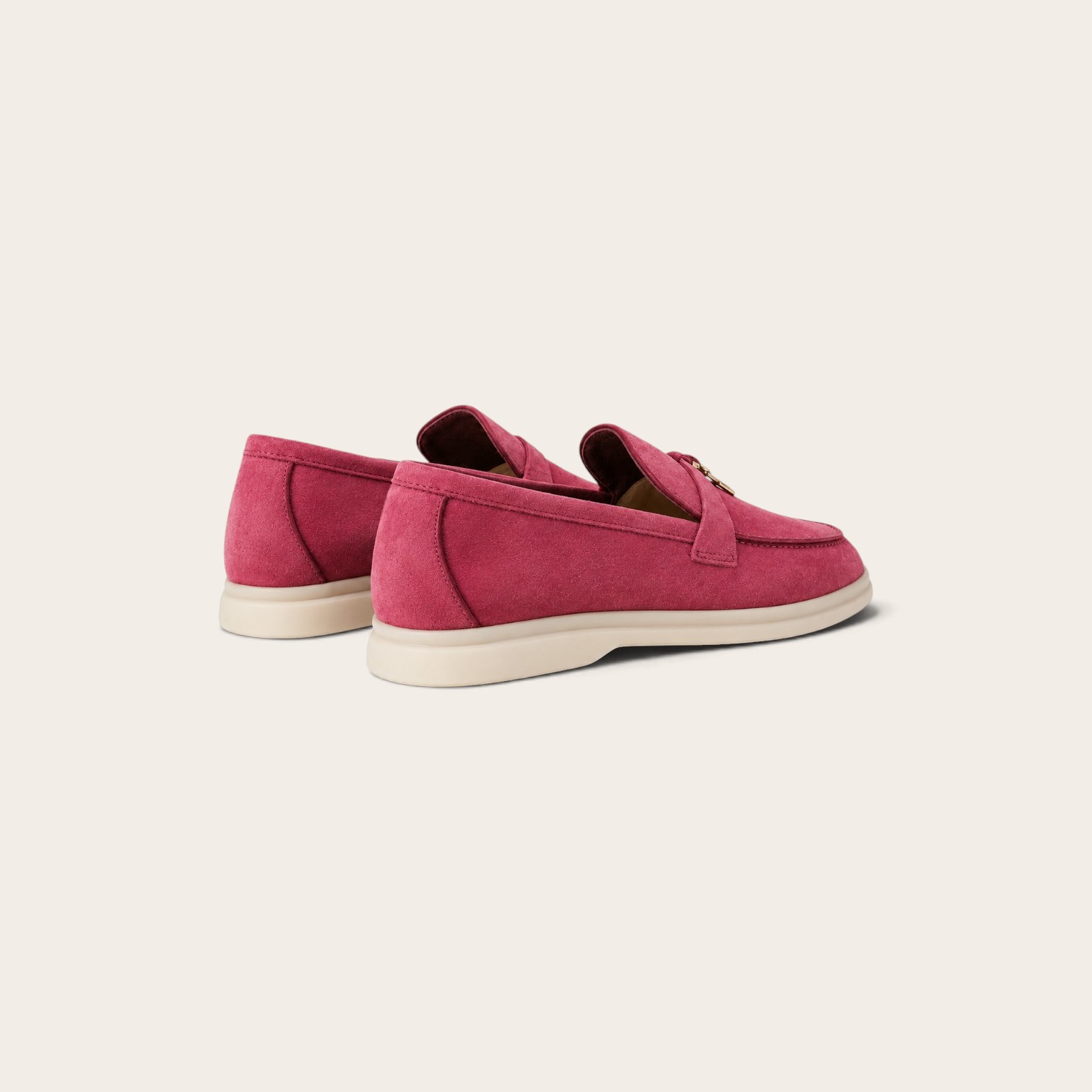 Loro Piana Summer Charms Walk Loafer Suede - Dried Rose Red - Image 3