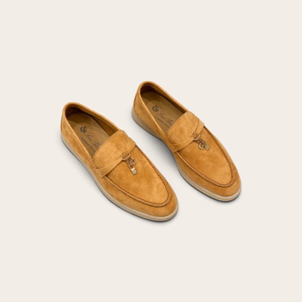 Loro Piana Summer Charms Walk Loafer Suede – Golden Brown