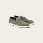 Loro Piana Summer Charms Walk Loafer Suede - Military Green
