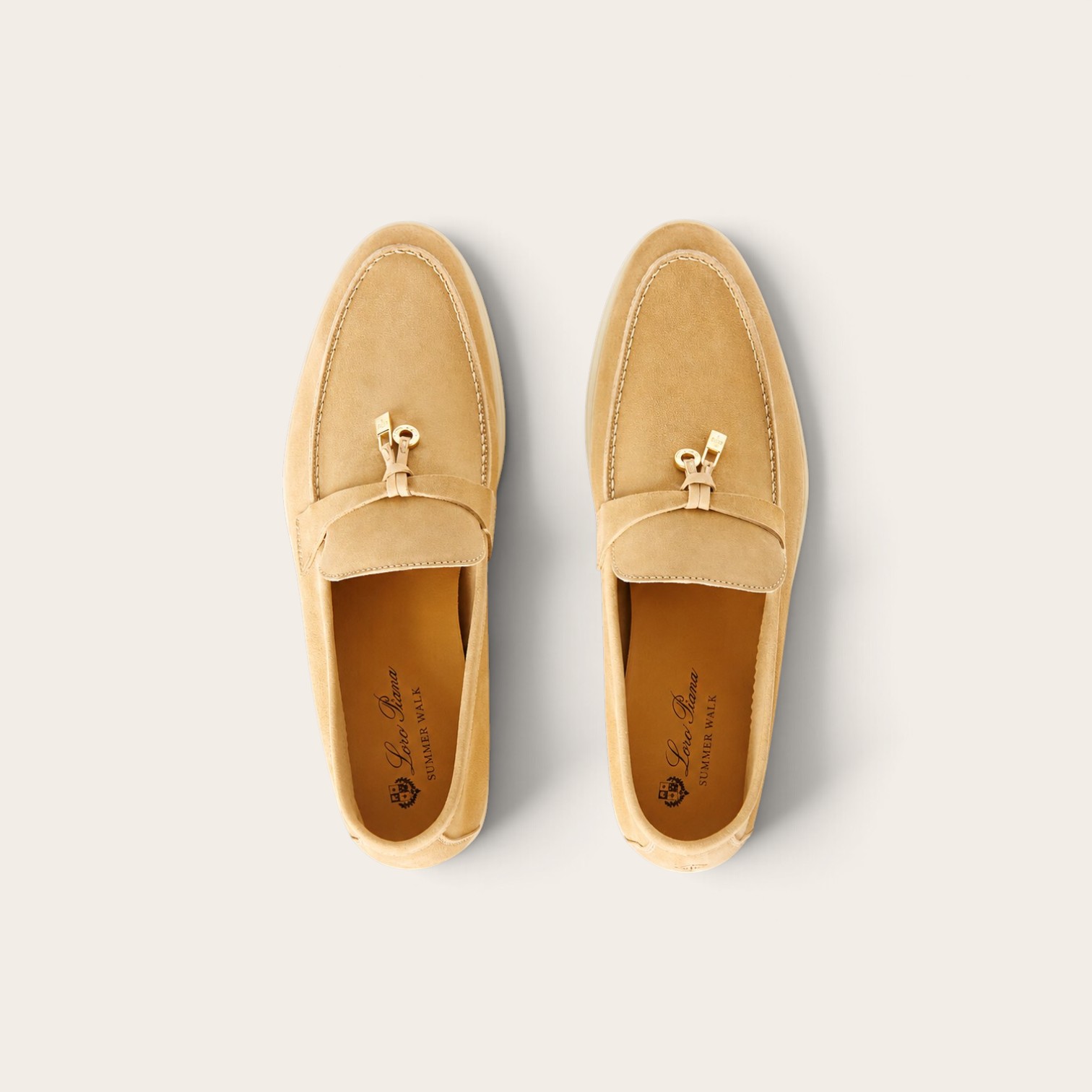 Loro Piana Summer Charms Walk Loafer Suede - Hinoki Wood - Image 2