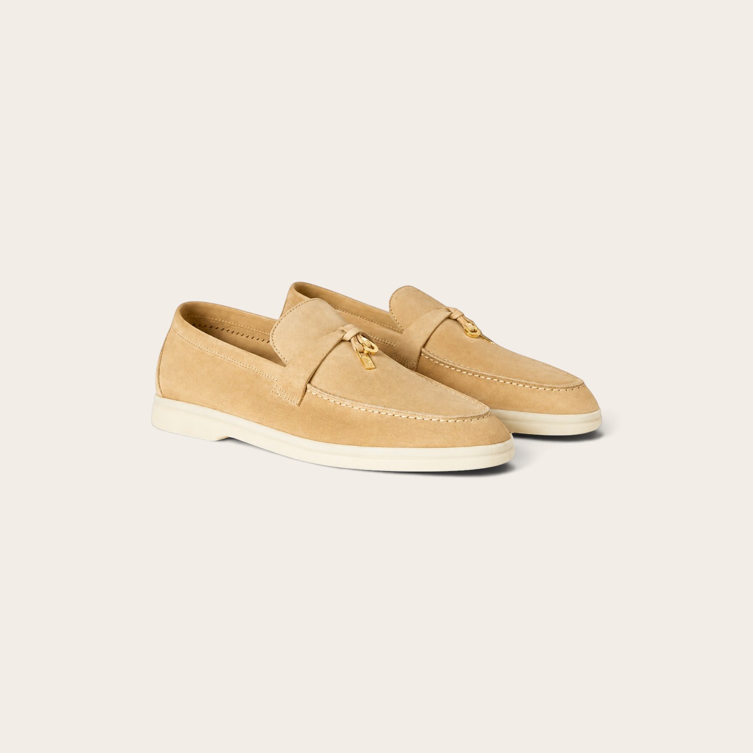 Loro Piana Summer Charms Walk Loafer Suede - Hinoki Wood