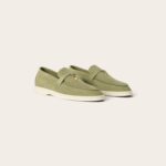 Loro Piana Summer Charms Walk Loafer Suede - Green Tea