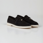 Loro Piana Summer Charms Walk Loafer Suede – Black