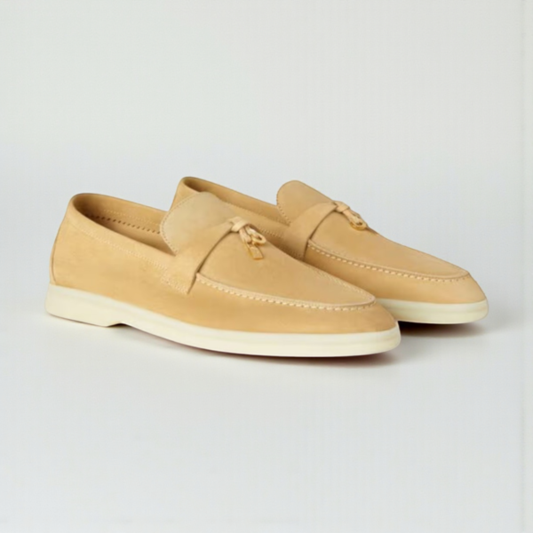 Loro Piana Summer Charms Walk Loafer Suede - Hinoki Wood