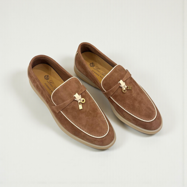 Loro Piana Summer Charms Walk Loafer Suede - Mole