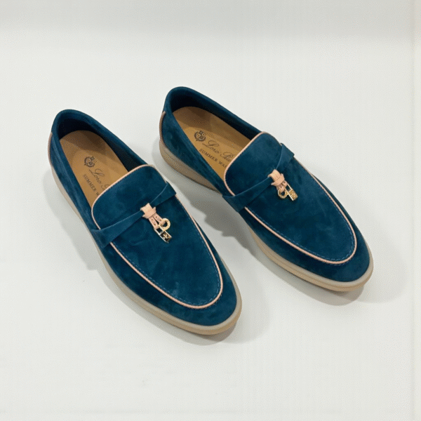 Loro Piana Summer Charms Walk Loafer Suede – Emerald Noire